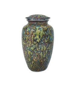 Urna Funeraria de Latón Floral Negra y Dorada Hecha a Mano, Diseño Estilo Americano, Duradera, para Cenizas Humanas Adultas, a Prueba de Fugas, Ecológica - Product Image 4