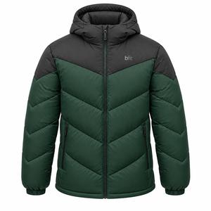Chaqueta de Invierno Acolchada para Hombre, de Alta Calidad, Personalizable, con Bloques de Color, Resistente al Viento, Informal, con Cierre Completo y Relleno de Poliéster - Product Image 1