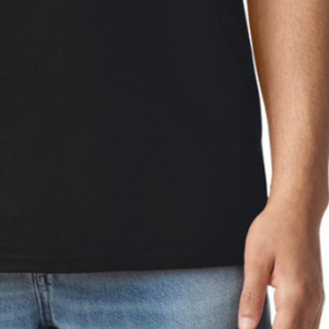 Camiseta de Algodón Ligero Negra para Hombre, Cuello Redondo, Manga Corta, Suave y Transpirable, Camiseta Informal Cómoda para Uso Diario - Product Image 6