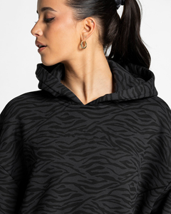 Ensemble de survêtement zèbre contrastant pour femme – Sweat-shirt oversize et pantalon de jogging premium – Tenue de sport décontractée de haute qualité - Product Image 6