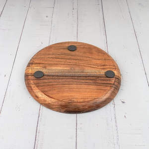 Assiette en bois massif personnalisée vaisselle assiette de service en bois d'acacia écologique assiettes à riz en bois pour restaurant hôtel vaisselle - Product Image 3