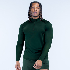 T-shirts de sport pour hommes à col montant, nouvelle collection, très demandés, à manches longues, compressifs, respirants, anti-boulochage et anti-humidité - Product Image 4