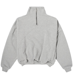 Precio de Fábrica al por Mayor: Top Unisex de Algodón Terry con Media Cremallera, Ajuste Relajado, Color Personalizado, Bordado de Logotipo Personalizado, Marca Privada - Product Image 1