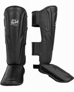 Espinillera de cuero profesional de boxeo de alta calidad personalizada profesional Muay Thai Shin Pad - Product Image 1
