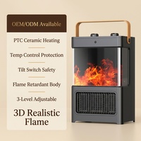 Chauffage par ventilateur PTC portable avec thermostat, télécommande, minuterie et mode silencieux pour chambre, salon, maison, hiver