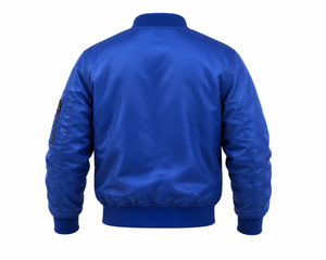Blouson Bomber Bleu Premium pour Hommes, Logo Personnalisé, Fabricant OEM, Blouson de Vol Léger avec Tissu Durable pour la Vente en Gros - Product Image 3