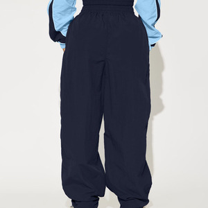 Ensemble de survêtement deux pièces pour femme, coupe ample, style sportif, avec veste et pantalon, à rayures bleu marine et blanc, color block, longueur intégrale, personnalisé - Product Image 5