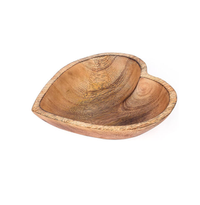 Premium Quality Eco-Friendly Classic Design Wood Handmade <b>Heart</b> <b>Shape</b> Dough Candle Bowls for Home Wedding Festive Occasions - Product Image 2