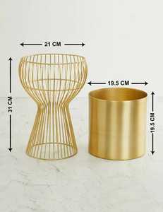 Beautifully handcrafted metal vases featuring high-quality finishing such as <b>powder</b> coating, antique, brushed gold, and <b>textured</b> - Product Image 2