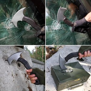 Hache avec lame en acier au carbone et manche en bois pour la survie - Product Image 6
