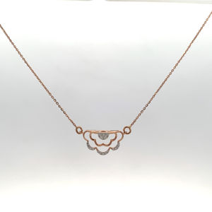 Pendentif en or rose 18 carats avec diamant véritable - Collier en diamant naturel certifié IGI pour femmes - Product Image 6