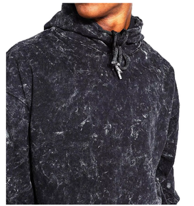 Heavyweight Custom Vintage Zip Acid Wash Pullover Distressed Pocket Hoodies Men Oversized Fleece Digital Printing Eco-Friendly - Product Image 5