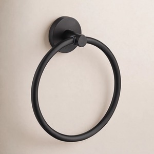 Minimalist Standing Metal <b>Towel</b> <b>Rack</b> Double Tier Stackable <b>Storage</b> Holder for Bathroom Non Folding Design - Product Image 2