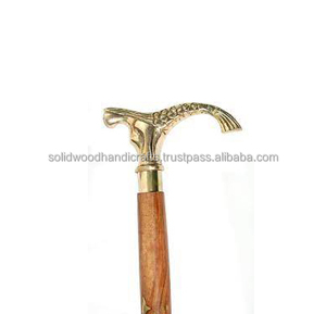 Beautiful Design <b>Walking</b> <b>Stick</b> Cane Wood Cane 100% Wooden with Decorative Brass Handle Daily Use <b>Men</b> & Womenn36" - Product Image 4