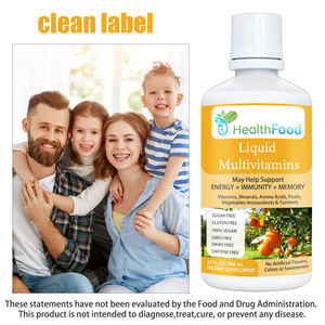 Boost Immunity Improve Memory Sugar Free Food <b>Supplement</b> Multivitamins Drink Oral Liquid Custom Label 100% Vegan Multivitamins - Product Image 2