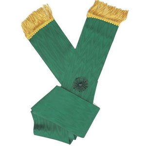 Banda de Reglamento Inglés de los Caballeros Templarios para Oficiales Provinciales, Negra Moiré, Orden de la Estrella del Este OES, Banda Completa, Regalia Masónica - Product Image 4