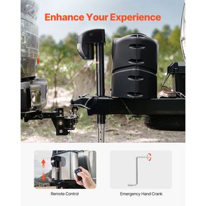 Martinetto Elettrico per Rimorchio da 5000 Libbre con Connettore a 2 Vie, Telecomando e Manovella per Rimorchi e Carrelli Utilitari - Product Image 2