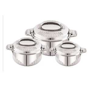 Double Wall Stainless Steel Insulated Hot Pot Thermo Casserole Food <b>Warmer</b> Storage Container Serving Pot with Lid - Product Image 2