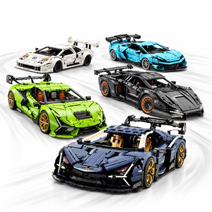 Bloques de Construcción de Superauto Lamborghini a Escala 1:8, Más de 4000 Piezas, Modelo de Auto Technic de 60 CM, Juguete Coleccionable de Alta Calidad, Colección MOC - Product Image 1