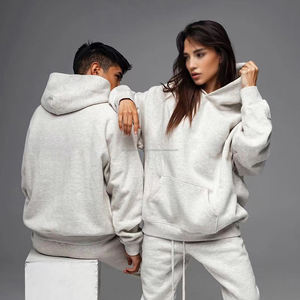 Sweats à capuche personnalisés pour hommes 100% coton en éponge française poids lourd surdimensionné épaules tombantes Streetwear pull-over sweat à capuche vierge pour hommes - Product Image 3