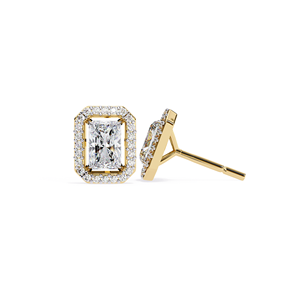 Boucles d'oreilles REYES en argent sterling 925 au design tendance, cadeau de fiançailles, bijoux hip-hop, certificat GRA, moissanite taille radiant 1,5 carat - Product Image 5