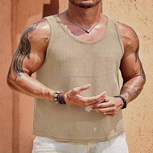 Débardeur pour homme de style classique, léger, respirant et à séchage rapide, en couleur unie - Product Image 4