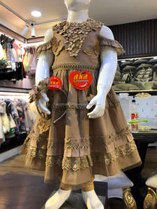 Vestido de algodón con cuello de flores, diadema, estilo elegante, para fiesta - Product Image 2