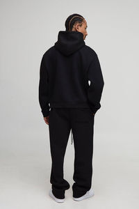 Hiver 2026 – Nouvelle collection : Sweat à capuche unisexe en polaire noire respirante, coupe décontractée et personnalisable, en polyester de qualité supérieure, par un fabricant de renom. - Product Image 5