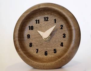 Handcrafted Walnut Wood Table <b>Clock</b>: A Timeless Addition to Your Space - Product Image 6