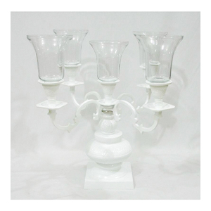 Candélabre décoratif à 5 bras pour la décoration de la maison et du mariage Candélabre de mariage fantaisie en aluminium enduit de poudre Pièce maîtresse pour la maison - Product Image 1