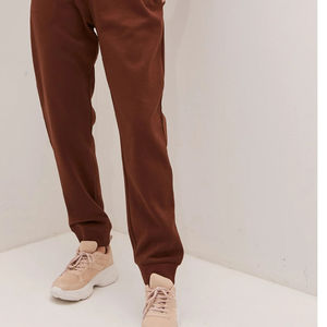 Pantalones de chándal extragrandes de invierno para mujer, de cintura alta, frente plano, rectos, transpirables, con lavado blanqueado y cierre con cordón, informales - Product Image 5