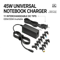 Pengisi Daya Notebook Universal 45W untuk HP Dell Acer Asus Samsung Sony Toshiba Fujitsu Gateway Delta NEC Liteon Notebook Chromebook