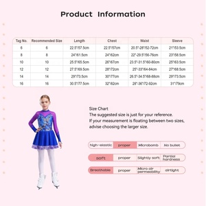 6-16 Trẻ Em Cô Gái In Khiêu Vũ Dresses Cho Trượt Băng Hình Thực Hành Cạnh Tranh Giai Đoạn Hiệu Suất Trữ Tình Lớp Bên Trường Hiển thị - Product Image 6