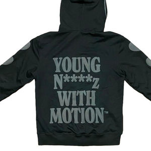 Sweat à capuche zippé personnalisé pour homme, style streetwear hiver, coupe oversize, délavé à l'acide et à la pierre, effet usé, délavé soleil, pour broderie - Product Image 5