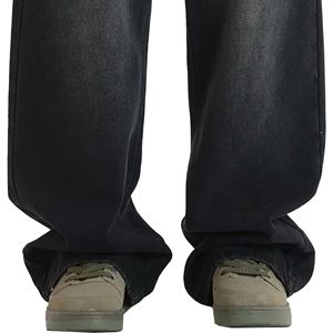 Men's Loose Fit Baggy Denim <b>Trousers</b> Wide Leg Acid Wash Fashion Custom Manufacturing Baggy Streetwear Denim Jeans Pants - Product Image 5