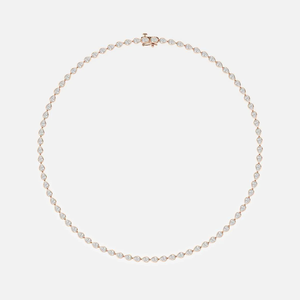 Collar de cadena tipo tenis con diamantes cultivados en laboratorio en forma de pera de 12.5 quilates, engaste de bisel orientado al este-oeste, collar brillante, joyería de cadena tipo tenis. - Product Image 2