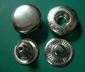 DK-691 Prong snap Fastener | Round Metal Snap <b>Button</b> Set Nickel-Free Polished Classic Style - Product Image 1
