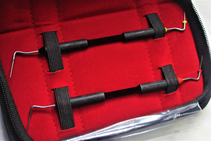 Kit d'instruments chirurgicaux dentaires : Élévateurs luxateurs, Periotomes courbés, Osteotomes, Instruments d'extraction de pointes radiculaires, avec poignée rembourrée noire, Classe I - Product Image 6
