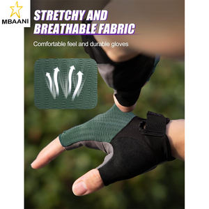 Gants de cyclisme pour hommes, gants de vélo de route rembourrés en gel à mémoire de forme absorbant les chocs, gants de vélo demi-doigts - Product Image 3