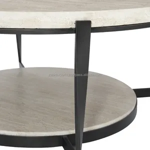 Table Basse Moderne de Luxe en Gros avec Base en Fer, Écologique, Hauteur Réglable, pour Maison, Bureau, Hôtels, Décoration de Fêtes - Product Image 4