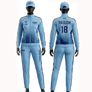Women <b>Badminton</b> Training Suit Premium Polyester Interlock Breathable Light Blue Gradient Design Custom Sublimation Logo Set - Product Image 1