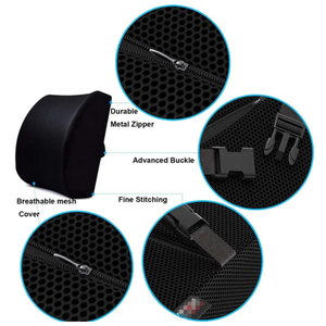 Cojín de Soporte Lumbar Ortopédico de Espuma Viscoelástica de Lujo para Silla, Cojín de Soporte Ergonómico para Oficina en Casa y para Estar Sentado Durante Mucho Tiempo - Product Image 6