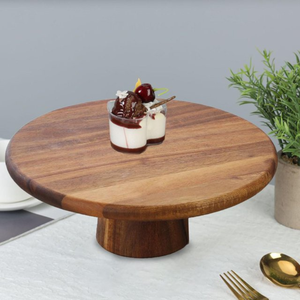 Wholesale Acacia Wooden Cupcake Display <b>Stand</b> Dessert <b>Stand</b> with Pedestal for Cakes from Vietnam Factory - Product Image 3