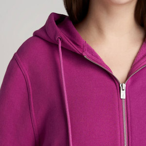 Sudaderas con capucha y cremallera de color sólido para mujer, transpirables, de algodón, estilo urbano, extragrandes, para uso en exteriores. - Product Image 6