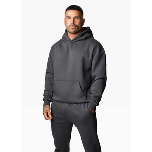 Conjunto Deportivo para Hombre, Estilo Urbano, Corte Holgado, Sudadera con Capucha, Pantalones Deportivos, Hombros Caídos, Transpirable, con Logotipo Estampado - Product Image 1