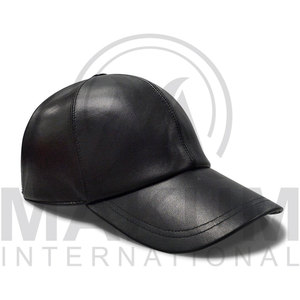 Wholesale Leather <b>Caps</b> <b>Baseball</b> <b>Cap</b> <b>Plain</b> Blank Leather <b>Baseball</b> Hat With Adjustable Strap Hat <b>Cap</b> Custom logo - Product Image 2