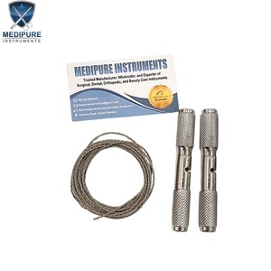 Saw obstétrical en acier inoxydable robuste pour fétotomie, avec poignées en fil OB, outil de contrôle vétérinaire, produit le plus vendu - Product Image 5