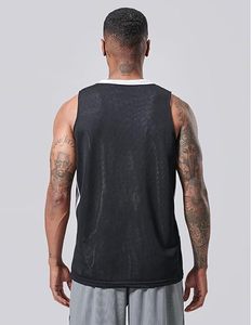 Men's Reversible Basketball Jersey Mesh Team Uniform Quick Dry Sleeveless V Neck Sports Shirt Custom Logo - Product Image 4