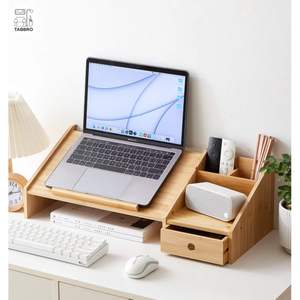 Soporte Elevador de Monitor Moderno de Madera para Escritorio |   Acabado Pulido Suave |   Hecho a Mano con Calidad |   Ecológico |   Inauguración de Casa en Ramadán - Product Image 2