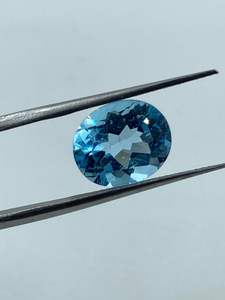 Topacio Azul Cielo Natural, Corte Brillante Redondo de 10x12 mm, 6.24 Quilates, Piedra Suelta para Joyería - Product Image 4